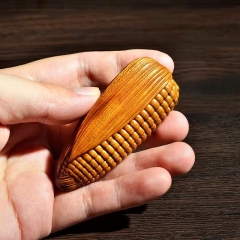 雅安金丝楠木玉米手把件原木色手工把玩件小叶桢楠摆件家居饰品